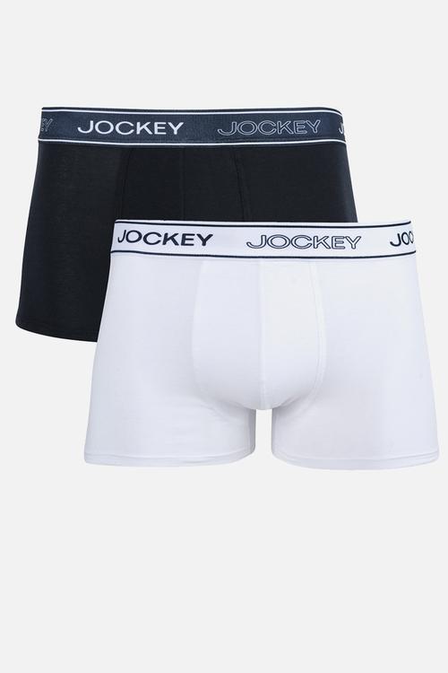 2Pk Monochrome Digi Elastic Short Trunk - Blk/White