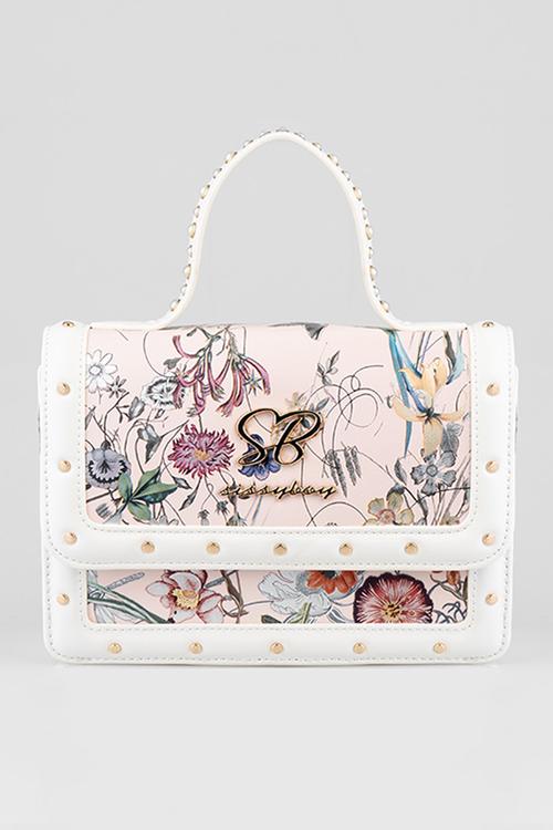 Flower Boom Top Handle Bag - Pink