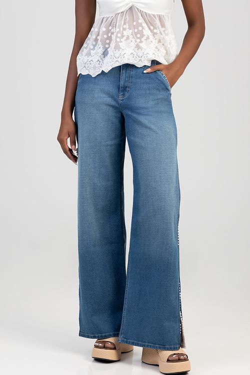 Kyla Wide Leg Jeans - Light Vintage