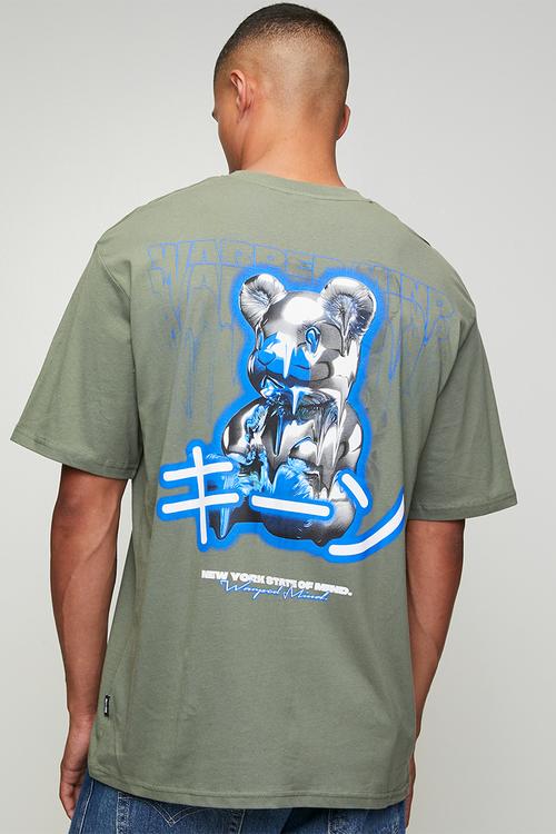 Keane rlx short sleeve printed tee rt - Castor Grey/Liquify BE