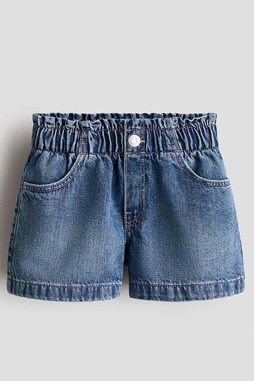 Loose fit denim shorts - denim blue
