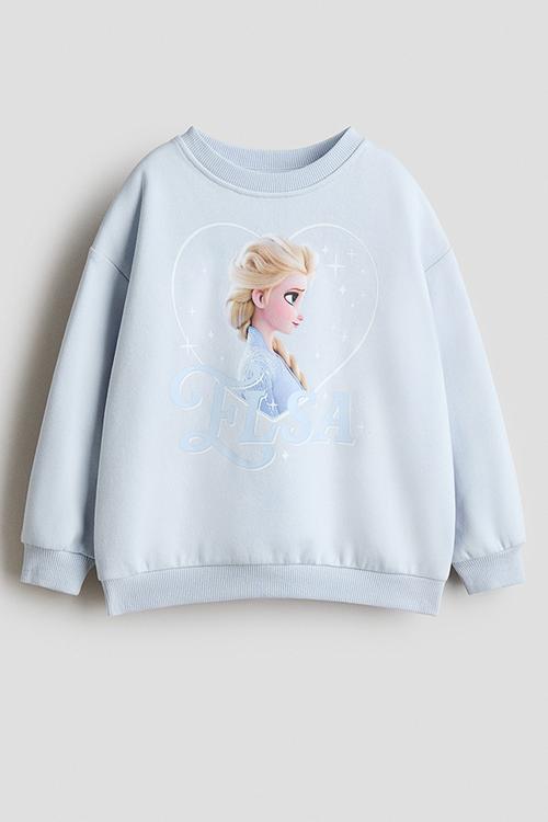 Printed sweatshirt - light blue/frozen