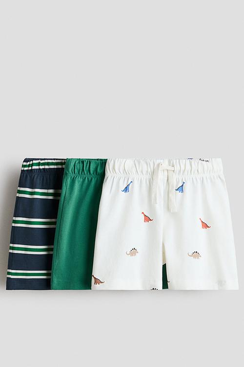 Pack cotton jersey shorts - green/dinosaurs