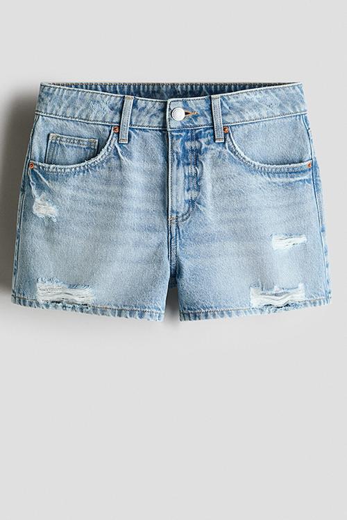 Relaxed fit denim shorts - light denim blue