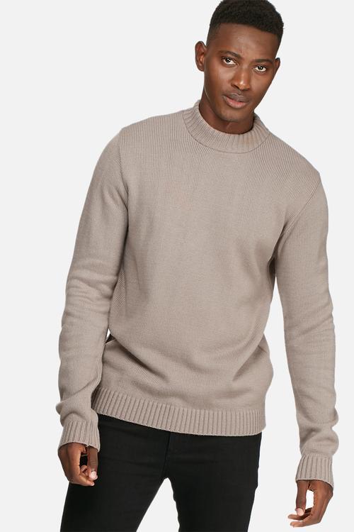 High neck chunky knit