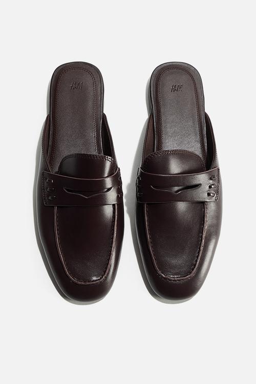 Loafer mules - dark brown