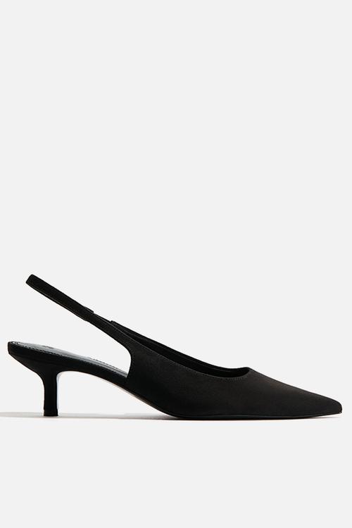 Slingback court shoes - black
