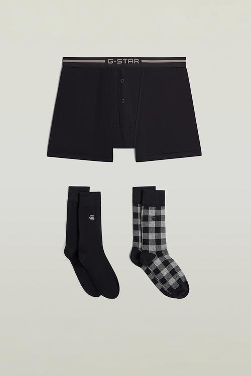 Boxer and sock set - black
