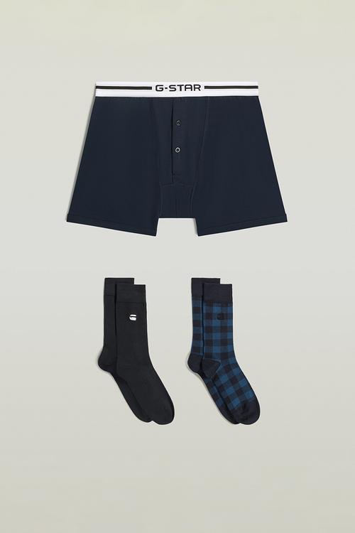 Boxer and sock set - black