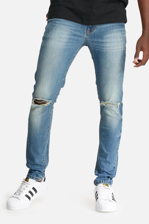 Skinny knee rip jeans
