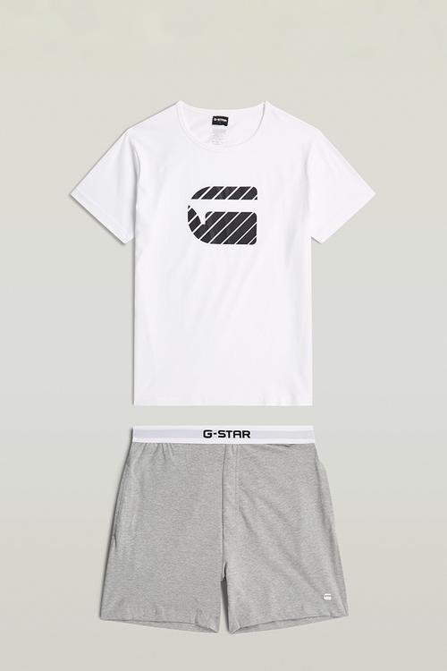 Tee s\s and Short set-White