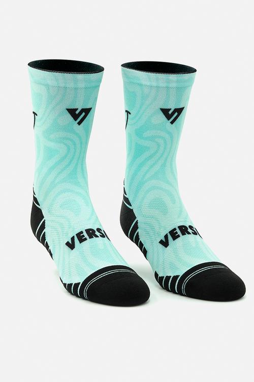 Bubblegum Smile Active Crew Socks - green