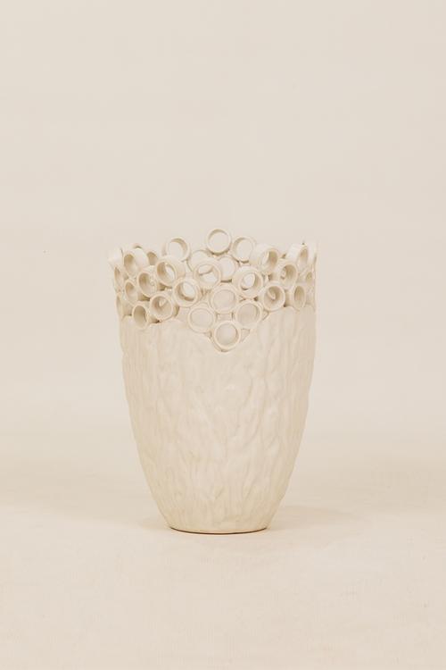 Cypra Medium Vase - Cream