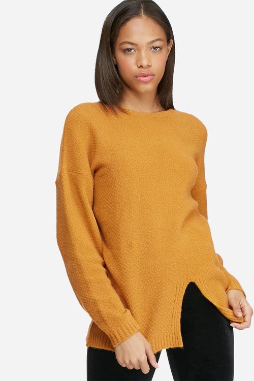 Split front knit