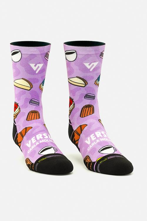 Friday Pastry Club Active Crew Socks - purple