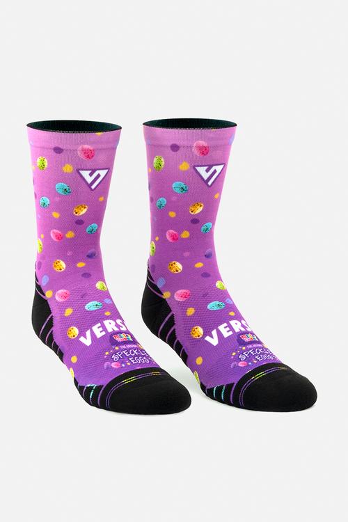 Speckled Eggs Active Crew Socks - purple