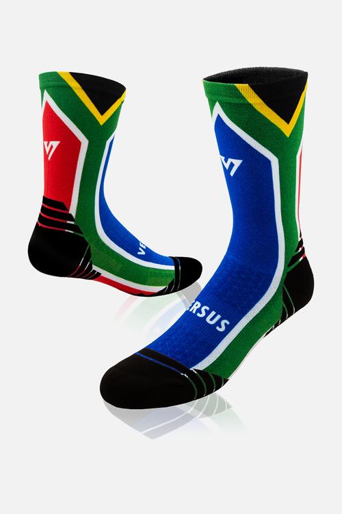 South Africa Flag Active Crew Socks - multi