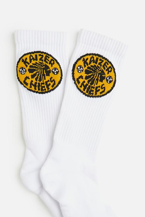 Kaizer Chiefs high ankle socks   - white