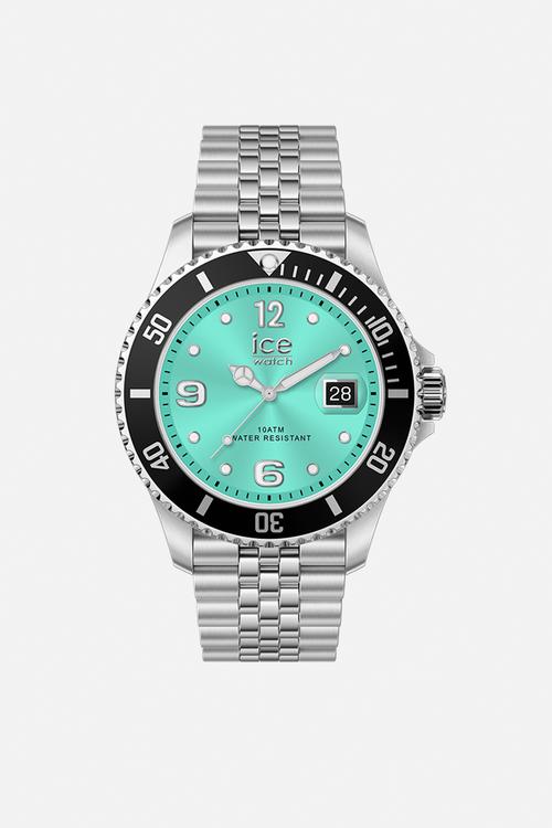 ICE steel - 5 links - 41mm - 3H - Black turquoise silver