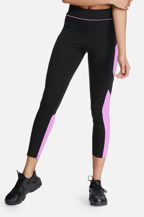 Active colour block mesh leggings