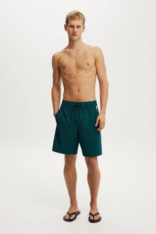Baggy Swim Short - Teal Panel