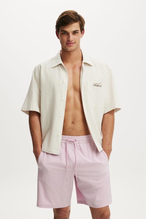Baggy Swim Short - Pink Panel