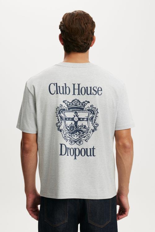 Everyday Fit Graphic T-Shirt-Grey Marle / Club House Dropout