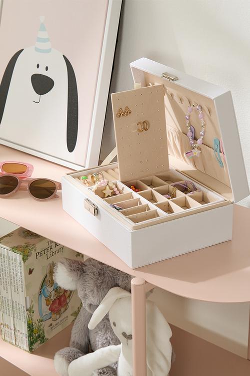 Jewellery organizer box - white