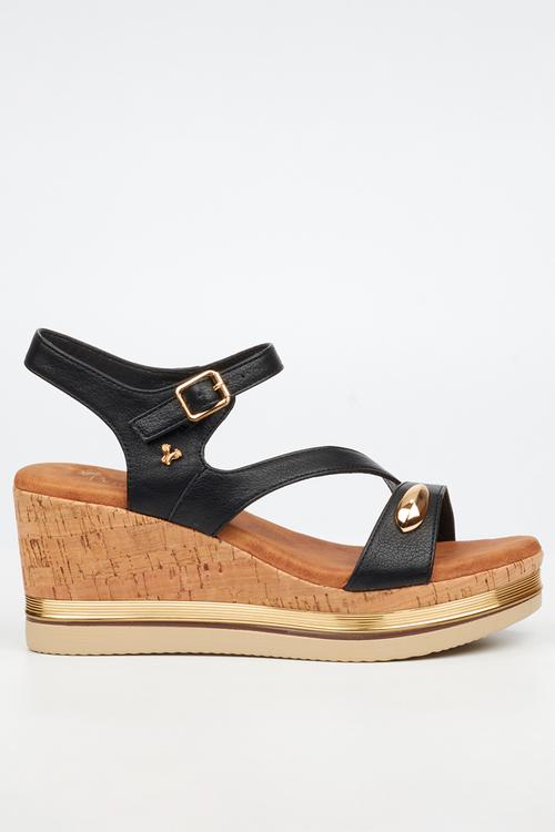 Melinda 4 wedge heel - black