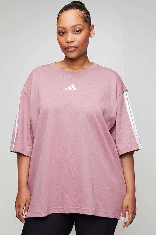 Plus w 3s sj bf t tee - magic mauve / white