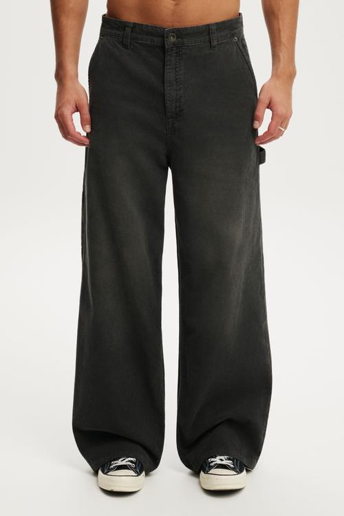 Super Baggy Worker Pant - Dark Charcoal Cord