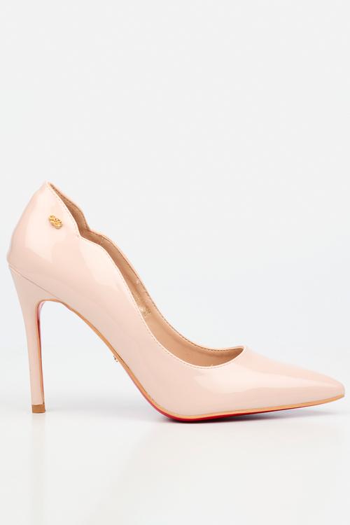 Lola 1 classic scallop heel - pink
