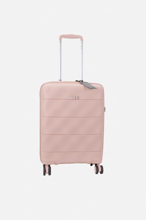 Carry-on trolley case with TSA lock - dusty pink