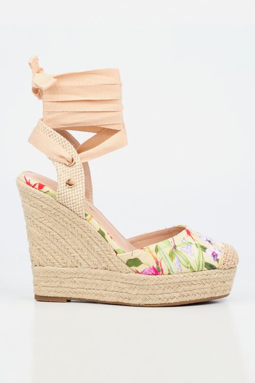 Moniker 10 floral platform wedge - yellow