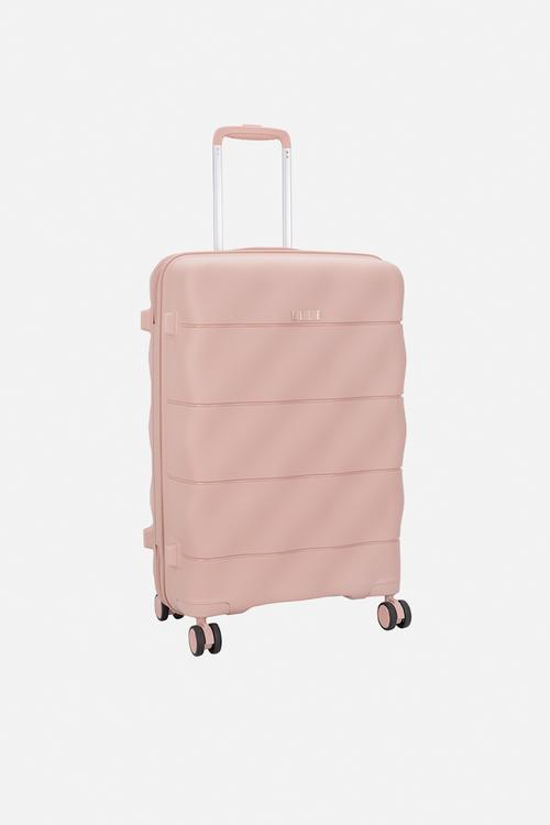 Medium 4-wheel trolley case with TSA lock - dusty pink