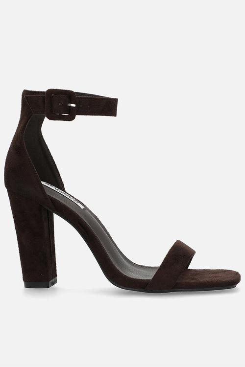 Angelique 5 open toe ankle strap - chocolate