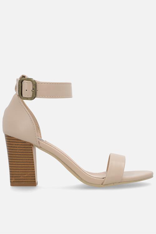 Allan 5 open toe ankle strap - nautral 