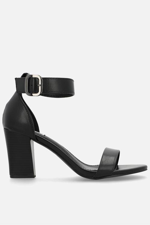 Allan 5 open toe ankle strap - black
