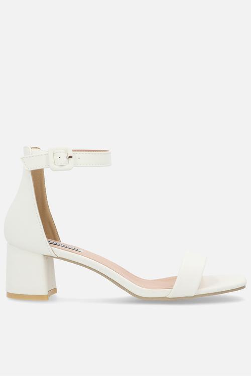 Amira 4 open toe ankle strap - white