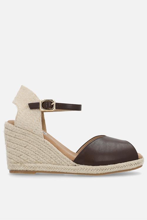 Poison open toe ankle strap - chocolate