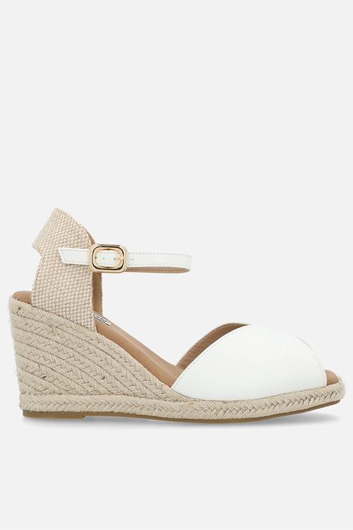Poison open toe ankle strap - white
