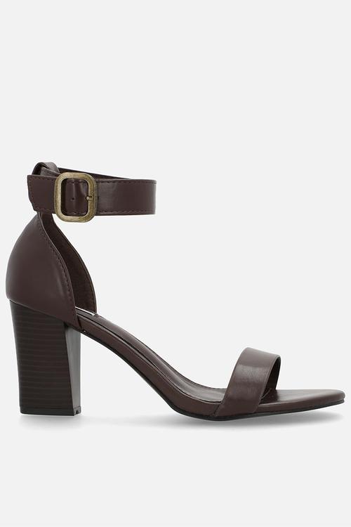 Allan 5 open toe ankle strap - chocolate