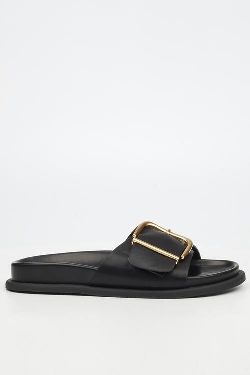 Polpetta 12 buckle strap sandal - black