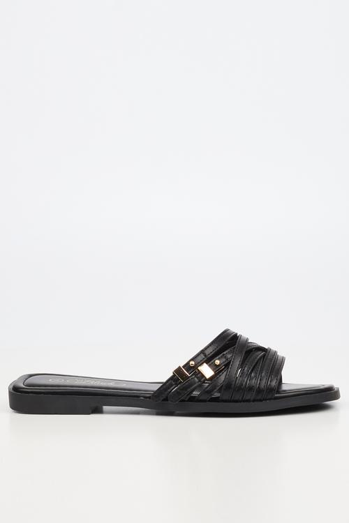 Rune 1 strappy sandal - black