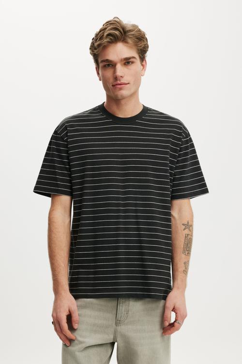 Everyday Fit T-shirt - Washed Black/Vintage White Stripe