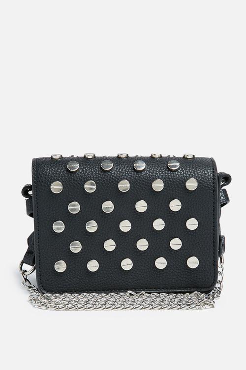 Mini studded cross body bag