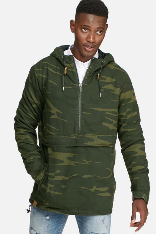 Camo hooded pullover jacket