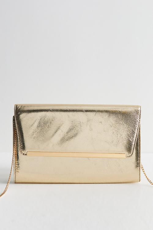 Effie Bar Clutch - Gold