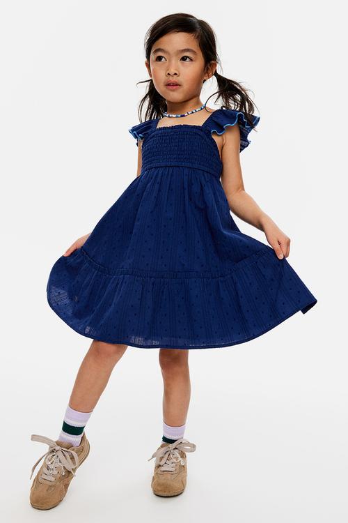 Gigi Flutter Sleeve Dress - Denim Navy