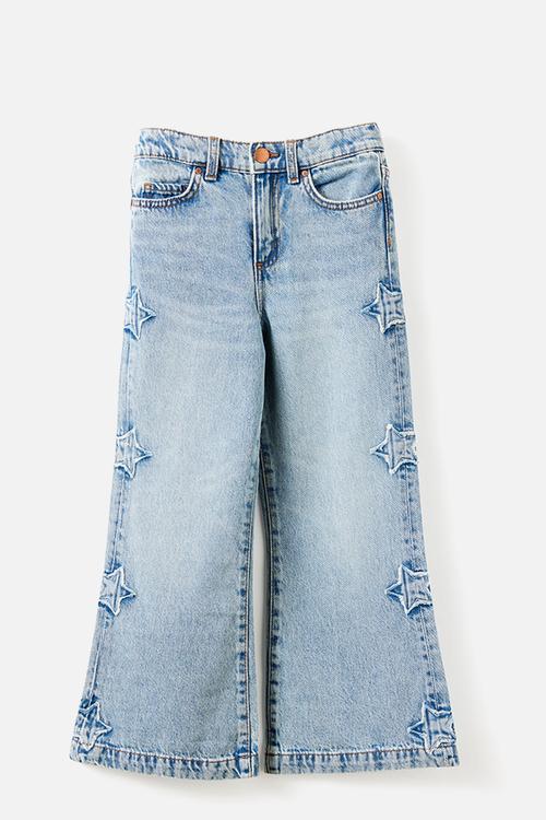 Bootleg Denim Jean - Airlie Light Blue/Stars